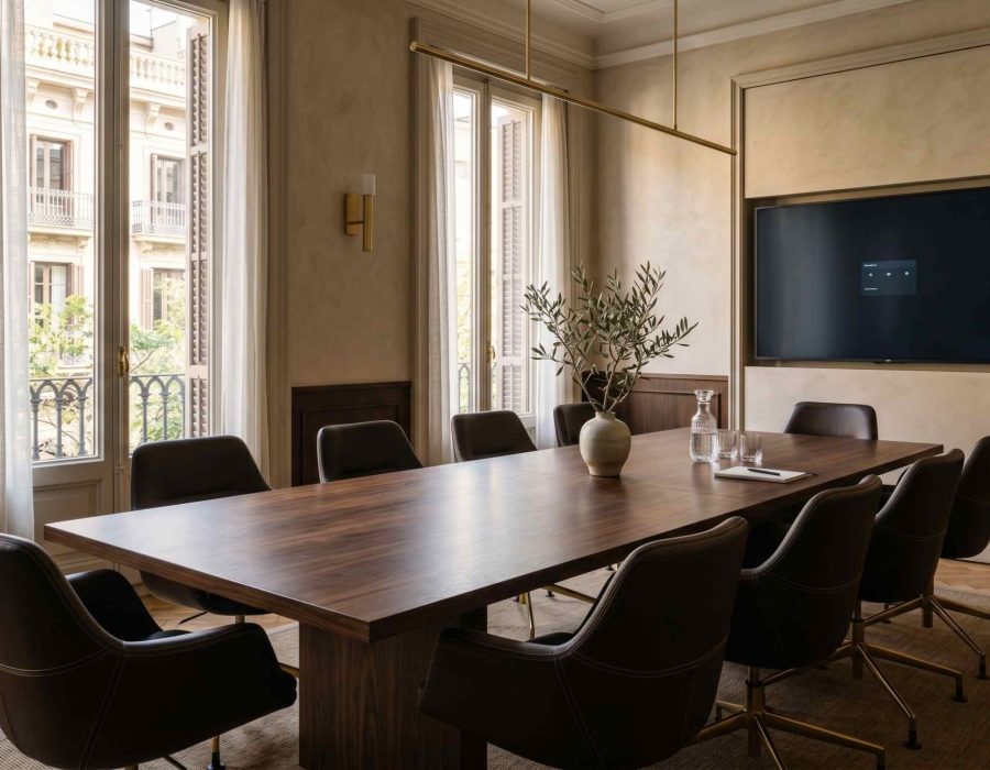 Sala de reuniones ejecutiva en Qdoor Business Center, Quadrat d'Or, Barcelona